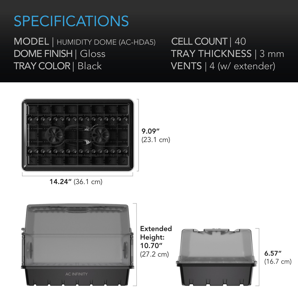 Ac Infinity Heavy-Duty Humidity Dome 5x8, Includes Height Extension Kit - Image 6